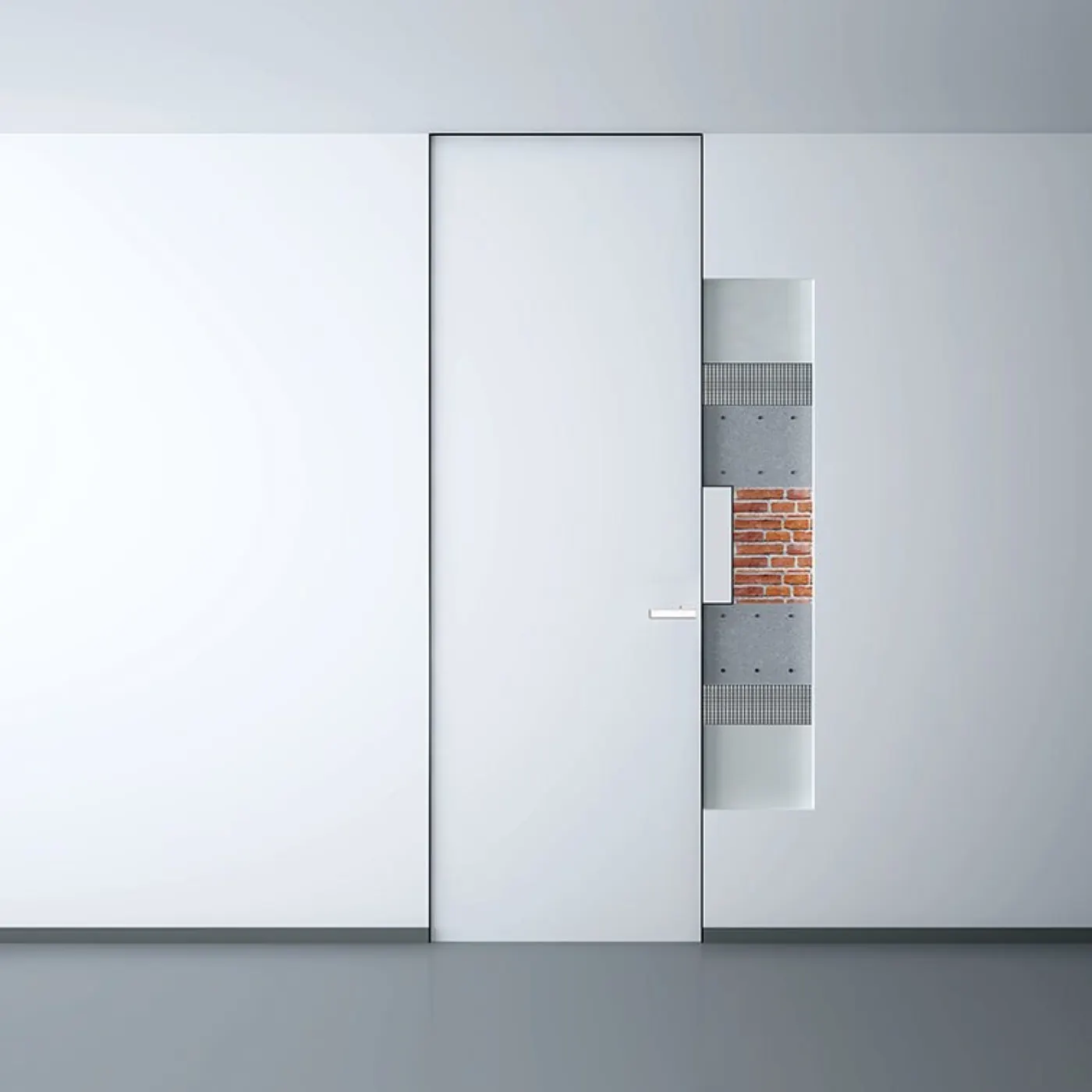Invisible wood door