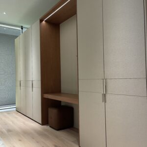 Premium Textured Wardrobe System with Dressing Niche – Custom Sizes & Finishes