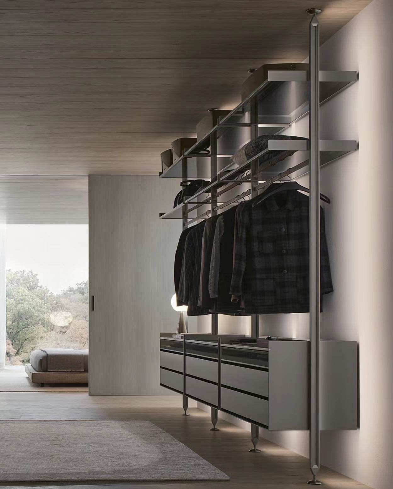 Bespoke Floor-to-Ceiling Modular Wardrobe & Shelving System – The "Architect" Collection